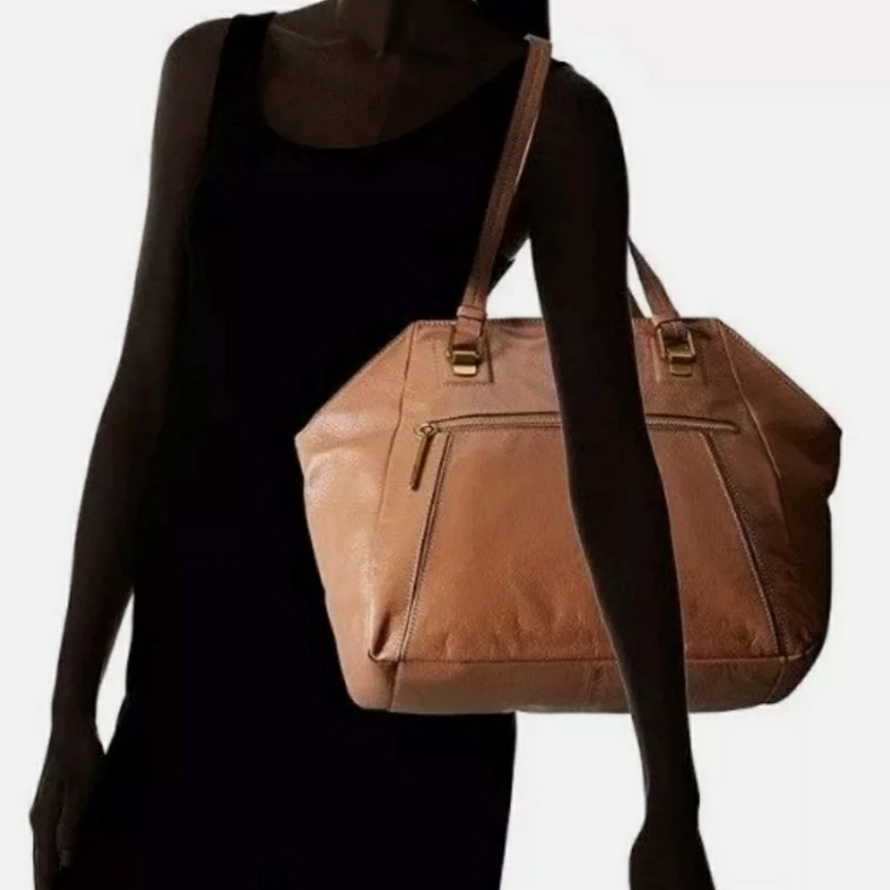 Elliott Lucca Faro Tan Leather Purse Shoulder Tote Bag